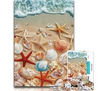 Puzzle 1000 pièces pour Adultes, Coquillages de Plage, idéal comme Cadeau pour Toute la Famille Convient aux Enfants de 14 Ans et Plus (Taille 75x50cm)