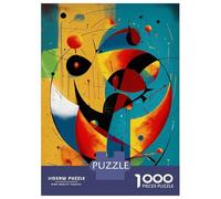 Puzzle 1000 Pièces Pour Adultes Cosmic Crescents And Orbits - Mid-Century Modern Abstract Geometry Puzzles Pour Adultes - Décoration Murale - Niveau De Difficulté : Difficile, Très Difficile Et Stimul