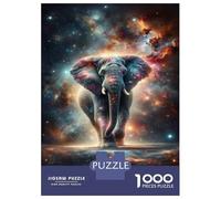 Puzzle 1000 Pièces pour Adultes Cosmic Elephant Art Print Puzzle Casse-tête Difficile, Idéal comme Cadeau pour Toute La Famille 38x26cm/1000pcs