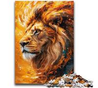 Puzzle 1000 pièces pour Adultes Cosmic Lion Family Game Anti-Stress Défi Difficile Convient aux Couples 50x75cm