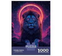 Puzzle 1000 Pièces pour Adultes Cosmic Lion with Halo Puzzles pour Adultes, Jeu De Réflexion Difficile, Cadeau Unique pour Un Anniversaire Ou Noël 38x26cm/1000pcs