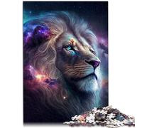 Puzzle 1000 pièces pour Adultes Cosmic Mufasa Le Roi Lion Jeu Stimulant Cadeaux 26x38cm Soulagement du Stress Défi Difficile