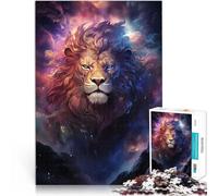 Puzzle 1000 pièces pour Adultes Cosmos Galaxy Lion Jouets de Jeu pour Cadeau Familial Renforcer l'amour Entre Les Couples 75x50cm