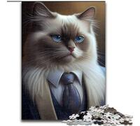 Puzzle 1000 pièces pour Adultes, Costume de Chat Ragdoll, Puzzle Animal en Carton, Interaction familiale et défi cérébral, défi d'activité familiale 1000 pièces(26x38cm)