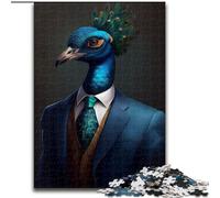 Puzzle 1000 pièces pour Adultes, Costume de Paon en Bois, pour Les 14 Ans et Plus, 50x75cm, Jeu de réflexion pour Adolescents, pour Les fêtes