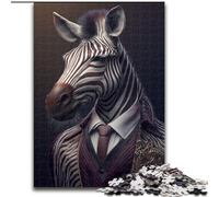 Puzzle 1000 pièces pour Adultes, Costume Fantaisie zèbre, en Bois, idéal pour se détendre, idéal comme Cadeau de Noël ou décoration d'intérieur(50x75cm)