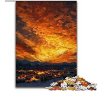 Puzzle 1000 pièces pour Adultes, Coucher de Soleil, idéal pour Les Adolescents, pour créer des Liens familiaux, pour stimuler l'esprit et pour décorer sa Maison Taille 50x75cm