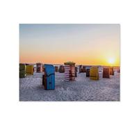 Puzzle 1000 Pièces pour Adultes，Coucher de Soleil sur la mer du Nord, Borkum, Allemagne，Adultes Puzzles 1000 Pièces Puzzle pour Adultes Puzzle Adulte Difficile Et Défi（38x26cm）-P87