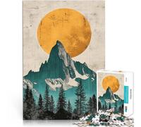 Puzzle 1000 pièces pour Adultes Coucher de Soleil sur la Montagne Analyse et logique est idéal comme Cadeau pour Toute la Famille 75x50cm
