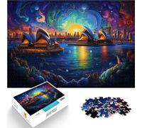 Puzzle 1000 pièces pour Adultes Couleur opéra de Sydney Port décoration d'intérieur 26 x 38 cm Anti-Stress Vacances à la Maison Tue Le Temps