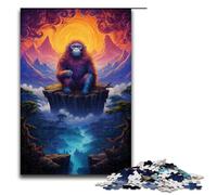 Puzzle 1000 pièces pour Adultes Couleur psychédélique Singe doré Jeu éducatif en Bois pour Enfants (75 x 50 cm)