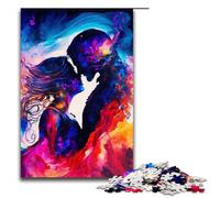 Puzzle 1000 pièces pour Adultes Couple de Flammes Jumelles amoureuses Jeu Pratique décoration d'intérieur Unique et Cadeaux 75 x 50 cm