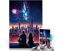 Puzzle 1000 pièces pour Adultes Couple de paysages urbains de Trous Noirs Jeu Pratique Décoration d'intérieur et Cadeaux Uniques 75x50cm