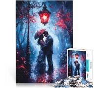 Puzzle 1000 pièces pour Adultes Couple Romantique sous Un lampadaire Jeu Stimulant Chaque pièce est Unique - Jeu Familial Stimulant et Amusant 50x70cm