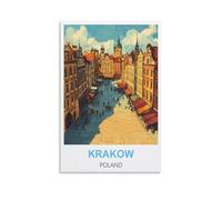 Puzzle 1000 pièces pour Adultes, Cracovie, Pologne. Puzzle en Papier de 1000 pièces, Jeu de décompression pour Adultes, 38 x 26 cm.