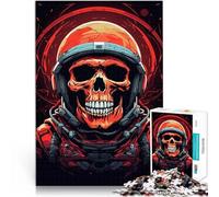 Puzzle 1000 pièces pour Adultes Crâne d'astronaute dans l'espace Jouets de Divertissement Familial Une œuvre d'art 38x26cm