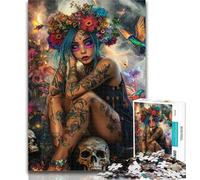 Puzzle 1000 pièces pour Adultes, crânes mexicains, Filles, 1000 pièces pour Adolescents, Jouets éducatifs, Jeux Anti-Stress, Collection d'artistes, Beaux-Arts 50x75cm