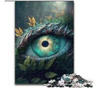 Puzzle 1000 pièces pour Adultes, créature de l'œil de la forêt, en Carton, Casse-tête Stimulant à Faire soi-même, Jeu Familial idéal ou Cadeau décoratif, 1000 pièces(26x38cm)