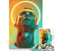Puzzle 1000 pièces pour Adultes Cristiano Ronaldo Glory, Jeu Pratique, Difficile et Stimulant, idéal pour décorer Un Bureau 38x26cm