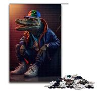 Puzzle 1000 pièces pour Adultes Crocodile Dancer Jouets à Faire soi même Superbes Cadeaux de Noël pour Adolescents de 14 Ans et Plus 75 x 50 cm