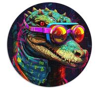 Puzzle 1000 pièces pour Adultes, Crocodile psychédélique du Nil, Puzzle en Carton, Casse-tête Stimulant à Faire soi-même, Jeu Familial idéal ou Cadeau décoratif (67,5 x 67,5 cm)