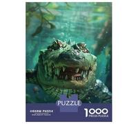 Puzzle 1000 Pièces pour Adultes Crocodile Puzzles pour Adultes Analyse Et Logique Liste De Souhaits avec Le Père Noël Cadeaux Uniques pour Un Anniversaire Et Noël 70x50cm/1000pcs