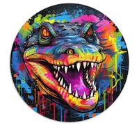 Puzzle 1000 pièces pour Adultes, Crocodiles colorés, Puzzle 1000 pièces, Casse-tête Stimulant pour Adolescents, soirée de Jeux en Famille (67,5 x 67,5 cm)