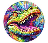 Puzzle 1000 pièces pour Adultes, Crocodiles colorés, Puzzle en Papier, Casse-tête Stimulant à Faire soi-même, Jeu Familial idéal ou Cadeau décoratif (67,5 x 67,5 cm)