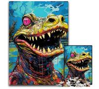 Puzzle 1000 pièces pour Adultes Crocodiles du Nil colorés Puzzles Difficiles pour Adultes Idéal pour Les Amoureux, Cadeau Parfait pour Noël, Le Nouvel an, la Saint-Valentin 50x75cm/19,68x29,52 Pouces