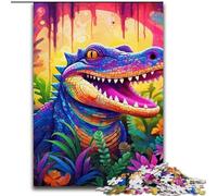 Puzzle 1000 pièces pour Adultes Crocodiles du Nil Puzzle en Bois Taille 50x75cm Un Casse-tête Stimulant - Jouet Relaxant pour Adolescents