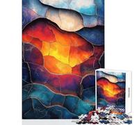 Puzzle 1000 pièces pour Adultes Cœur en Fusion Jeu Relaxant défi Stimulant Jouet à Monter soi-même Cadeau d'anniversaire ou de Voyage (38x26cm)