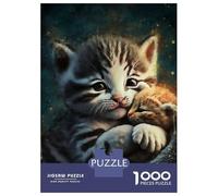 Puzzle 1000 Pièces pour Adultes Cute Cat New Puzzles pour Adultes, Jeu De Réflexion Difficile, Cadeau Unique pour Un Anniversaire Ou Noël 52x38cm/1000pcs