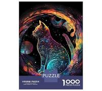 Puzzle 1000 Pièces pour Adultes Cute Cat Serenity Scenery Puzzle Casse-tête Difficile, Idéal comme Cadeau pour Toute La Famille 70x50cm/1000pcs