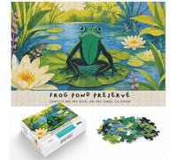 Puzzle 1000 pièces pour Adultes, Cute Frog Preserve CA | Pour les w nds tranquilles : ce puzzle 1000 pièces pour adultes convient aux soirées et aux w nds.