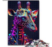 Puzzle 1000 pièces pour Adultes Cyber Girafe en Bois, pour Les Parents, Les Amoureux et Les Amis - 14 Ans et Plus 1000 pièces(50x75cm)