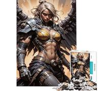 Puzzle 1000 pièces pour Adultes Cyberpunk Angel Warrior Jeu de Puzzle Manuel pour Adultes défi Difficile Cadeau d'anniversaire ou de Noël (Taille 38x26cm)