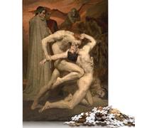 Puzzle 1000 pièces pour Adultes Dante et Virgile, Puzzle carré en Bois, pièces Uniques, Jeux éducatifs Amusants, Jouets 1000 pièces (75 x 50 cm)