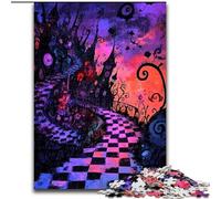 Puzzle 1000 pièces pour Adultes Dark Castle, Anti-Stress, défi Difficile avec Affiche et fiche de Questions-réponses Assorties 50x75cm