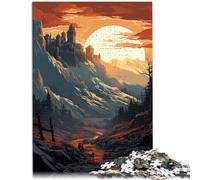 Puzzle 1000 pièces pour Adultes Dark Castle Casse-tête pour Jeu Familial 26x38 cm Anti-Stress défi Difficile pour Les Adolescents de 14 Ans et Plus