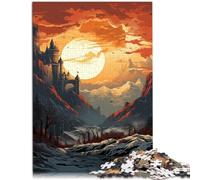 Puzzle 1000 pièces pour Adultes Dark Castle Impossible Puzzle 26x38cm pour est idéal comme Cadeau pour Toute la Famille pour Les Adolescents de 14 Ans et Plus