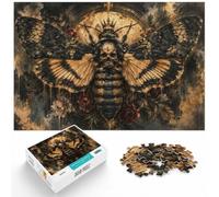 Puzzle 1000 pièces pour Adultes, Death's-Head Hawkmoth with Skull