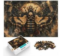 Puzzle 1000 pièces pour Adultes, Death's-Head Hawkmoth with Skull