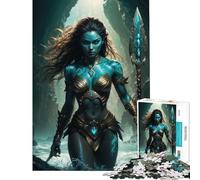 Puzzle 1000 pièces pour Adultes Déesse à la Lance Atlante Jeu éducatif et Stimulant Cadeau d'anniversaire (Dimensions 38x52cm)