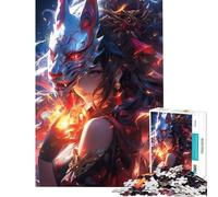 Puzzle 1000 pièces pour Adultes Déesse Dragon et Elfe Jeu éducatif défi et Casse-tête Cadeau d'anniversaire (Dimensions 38x52cm)