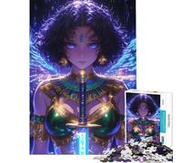 Puzzle 1000 pièces pour Adultes Déesse guerrière égyptienne Jeu de Construction Complexe Défi Difficile Idéal pour Un Anniversaire ou Noël (Dimensions 50x75cm)
