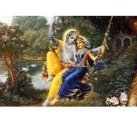 Puzzle 1000 pièces pour Adultes Déesses hindoues Radha et Krishna | Art Spirituel Amour Méditation Amour Divin 50x70cm
