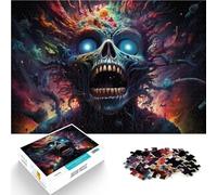 Puzzle 1000 pièces pour Adultes démon de l'enfer maléfique Jeu de Puzzles Stimulant 26x38cm Décoration d'intérieur Unique et Cadeaux Convient aux Adolescents de 14 Ans et Plus
