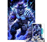 Puzzle 1000 pièces pour Adultes Démon Footballeur Cowboy Jeu de Puzzle Manuel Découpe de précision Cadeau Anti-Stress (Dimensions 38x52cm)