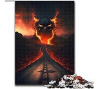 Puzzle 1000 pièces pour Adultes Démons de l'enfer Puzzle en Carton, idéal pour la décoration de la Maison et du Bureau, Cadeau Parfait pour Un Anniversaire 1000 pièces(26x38cm)