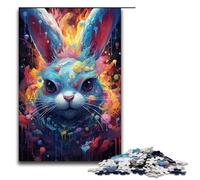 Puzzle 1000 pièces pour Adultes Dessin coloré de Lapin Jouet éducatif et décompressant idée Cadeau 75 x 50 cm
